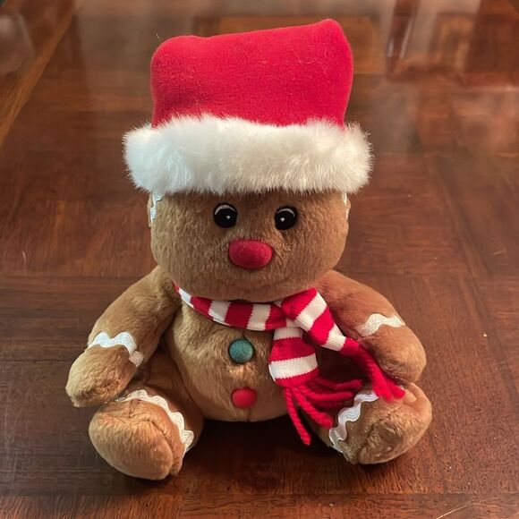 Sears Charity 2004 Christmas Plush Gingerbread Man Bean Bag Toy Ginger B… - Picture 2 of 6